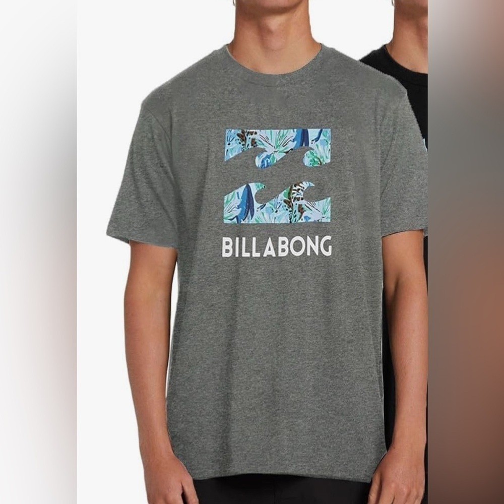 Billabong Loungewear Men’s Small Gray Short Sleeve Wave Graphic T-Shirt New